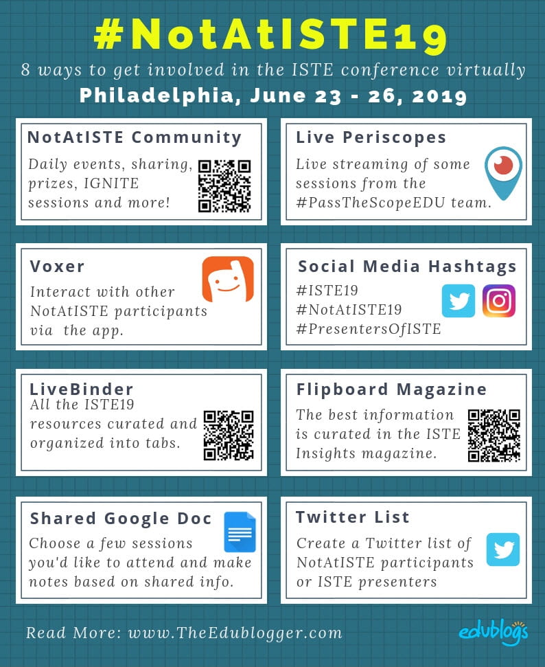 8 Ways To Participate in NotAtISTE19 Edublogs