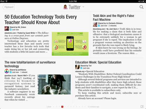 Reading posts using FlipBoard