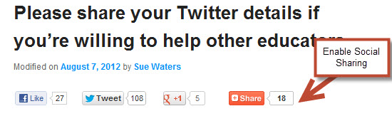 Enable social share